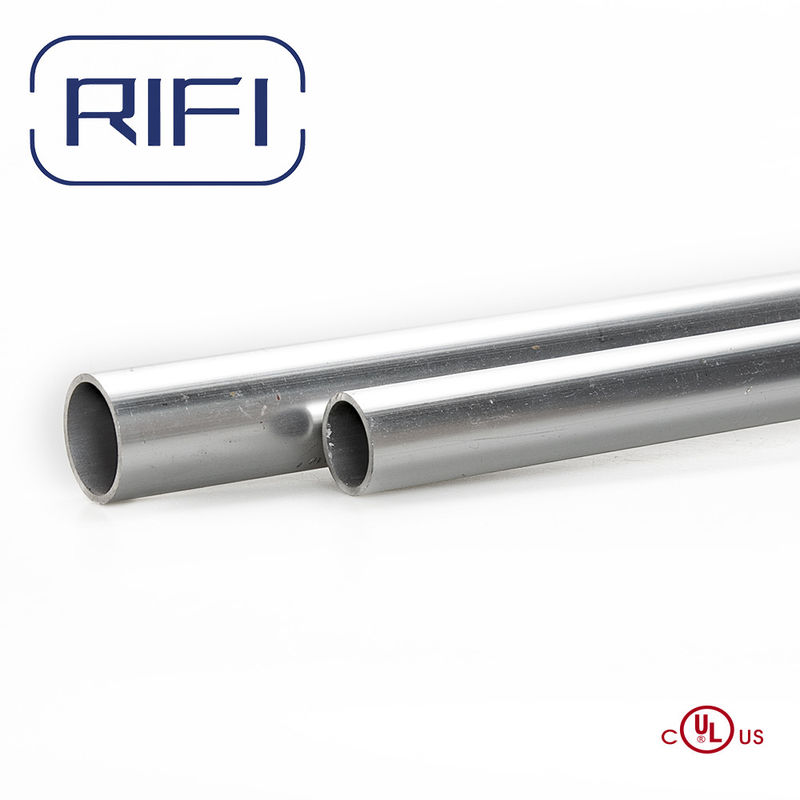 Silver 2 Inch Metal Conduit Custom Electrical Metallic Tubing Conduit