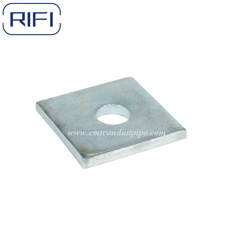 M8 Square Plate Unistrut Compatible Strut System Fitting Zinc Plated One Hole