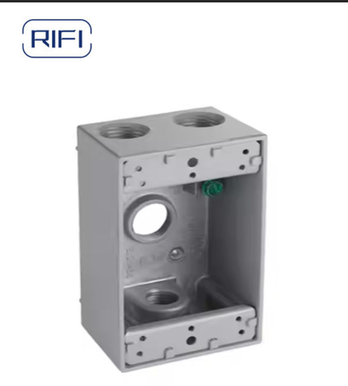 Two Gang Deep Box With 5/7 Holes Weatherproof Outlets Box Outdoorelectrical Box