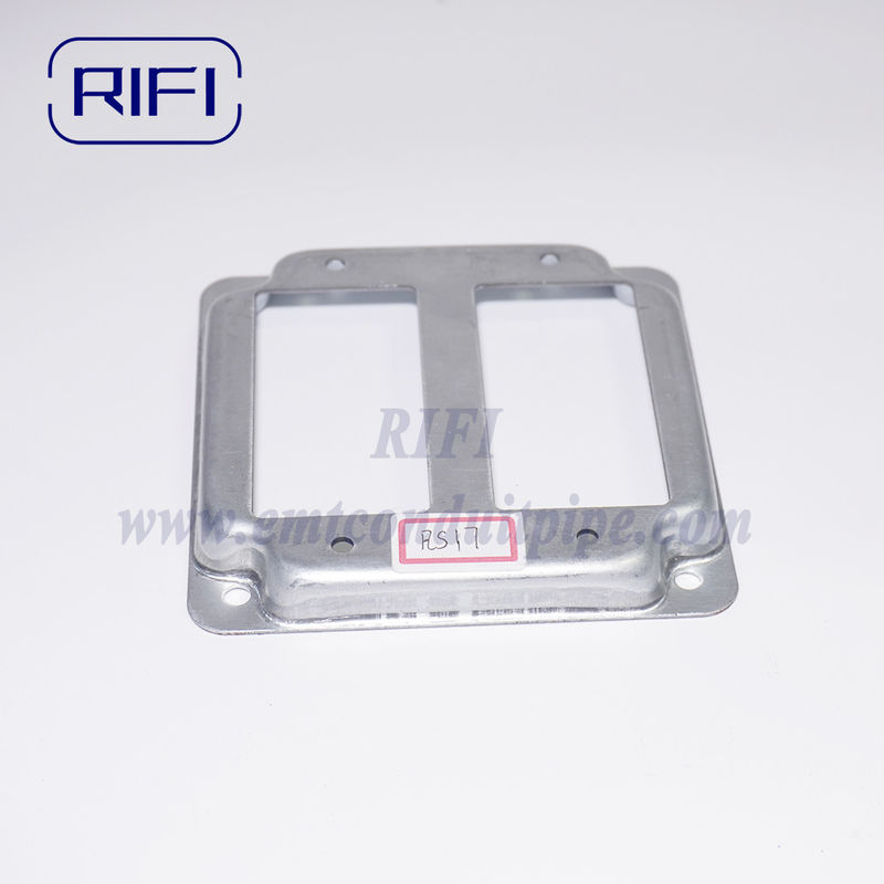 4" Square Metallic Surface Cover 2 Duplex Receptacle