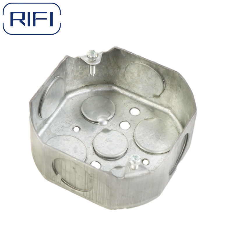 4 Inch Electrical Conduit Boxes Silver Octagon Steel Box Cover