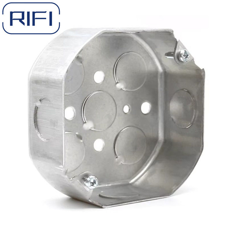 RIFI 54151 Drawn Octagon Boxes With Two Screw 4"x4" Octagonal Metal Boxes