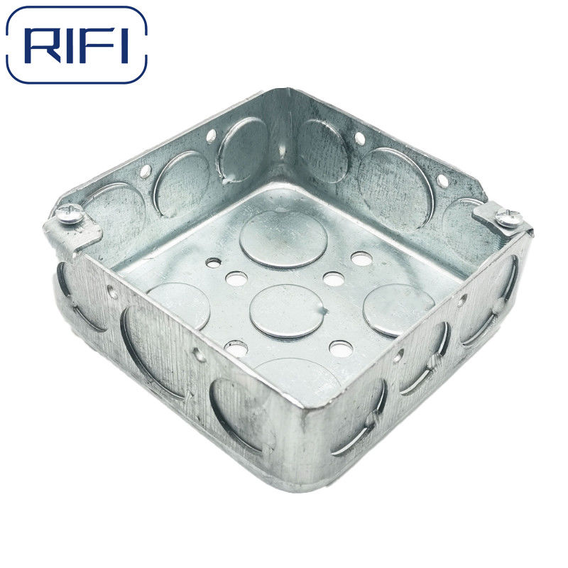 52151-1/2&3/4 Conduit Pipe Metal Junction Square Boxes 4"x4"