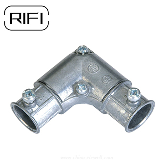 Zinc Coated EMT Conduit Fitting with 90° Bend and 1/2"-4" Size Range for EMT to EMT Connection